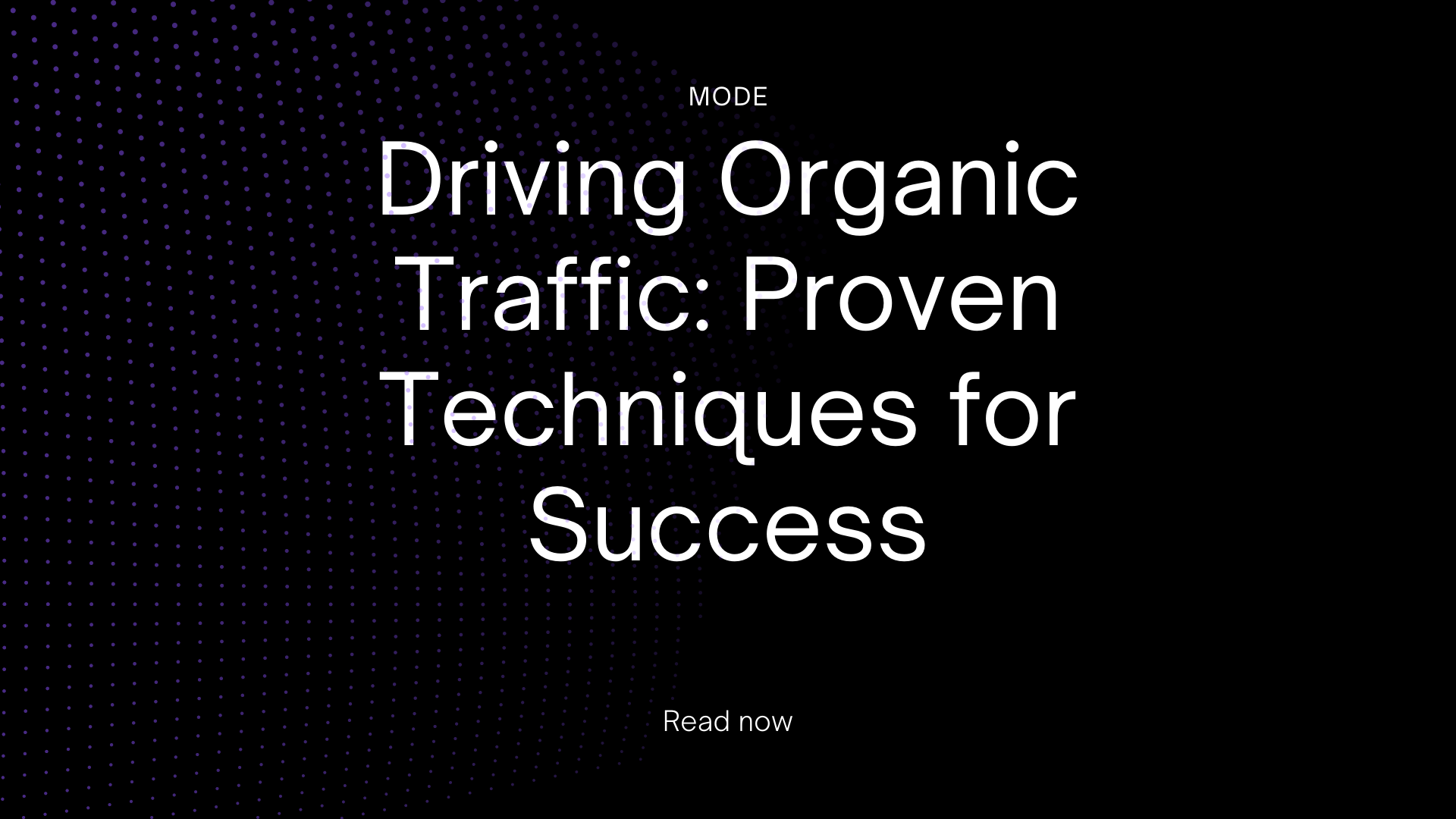 Driving Organic Traffic: Proven Techniques for Success