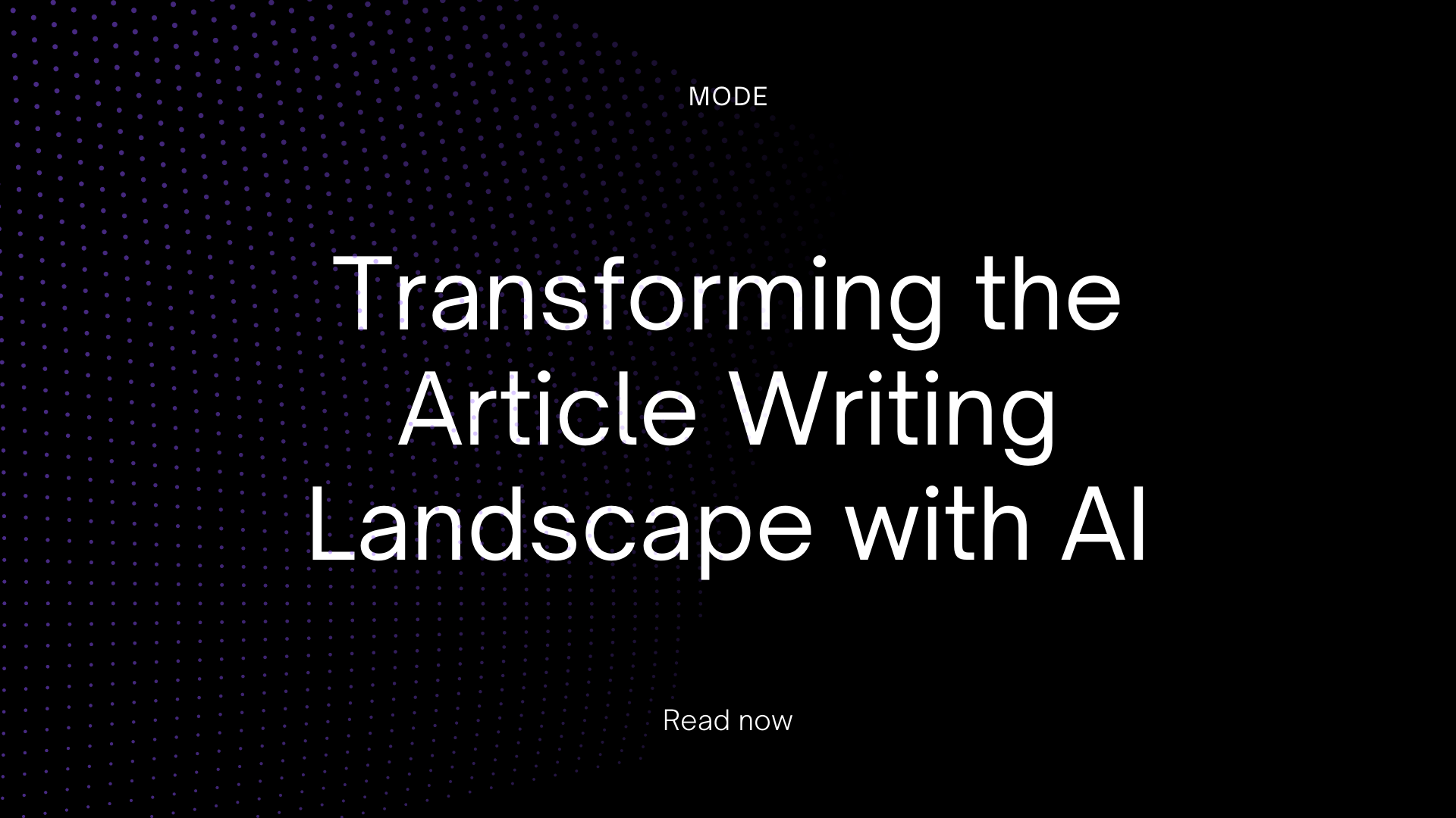 Transforming the Article Writing Landscape with AI