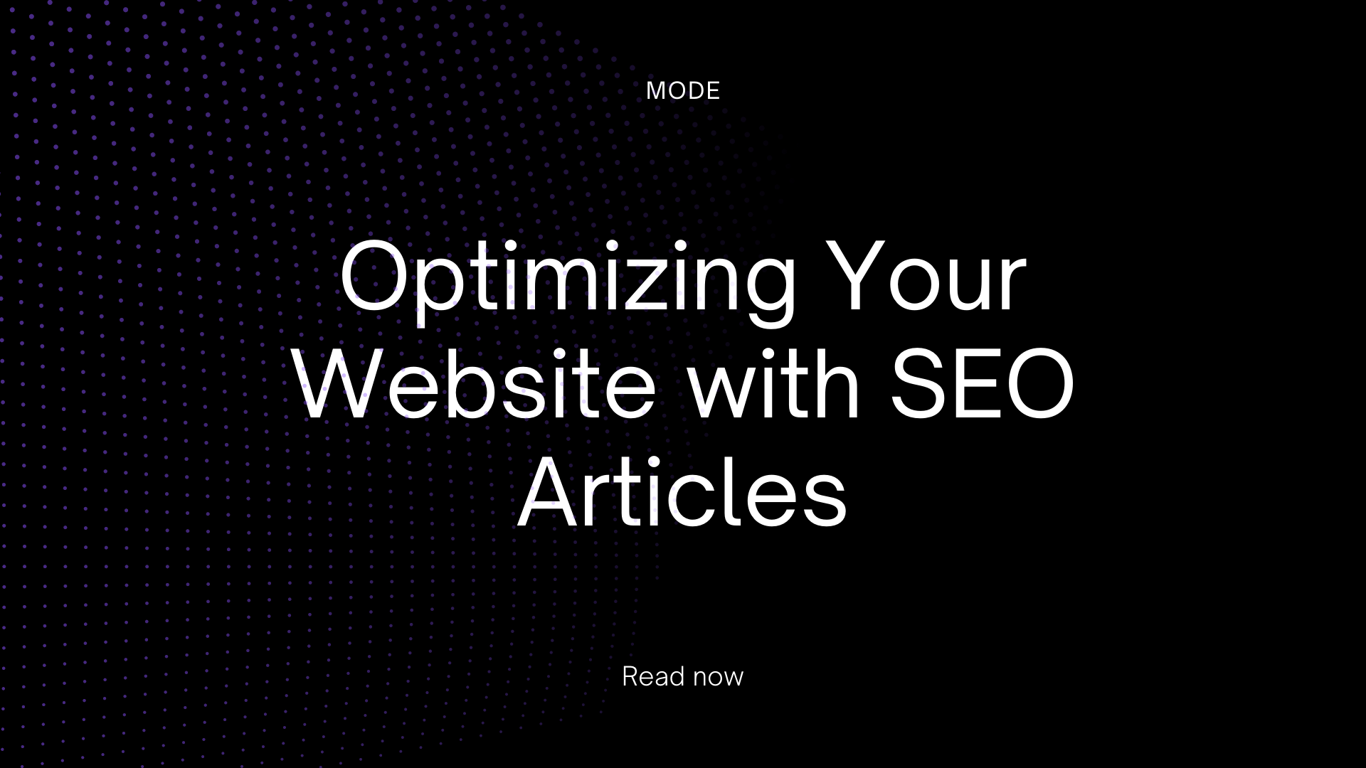 Optimizing Your Website with SEO Articles