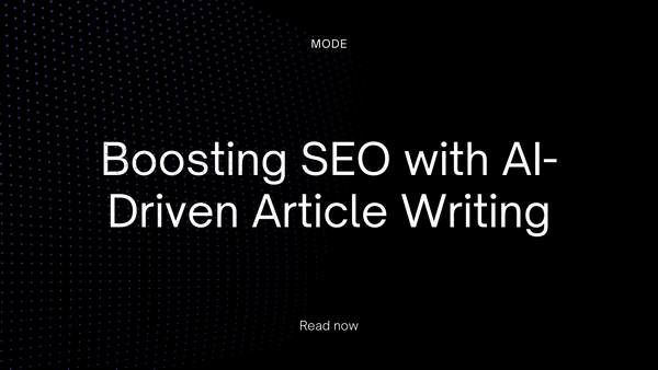 Boosting SEO with AI-Driven Article Writing